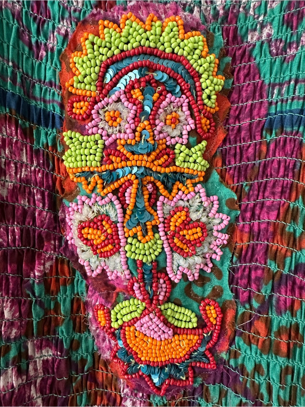Antica Sartoria Giacomo Cinque Beaded Boho Maxi Dress XS - Picture 3 of 11